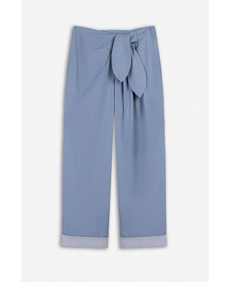 Women's Tie Detail Pleated Trousers