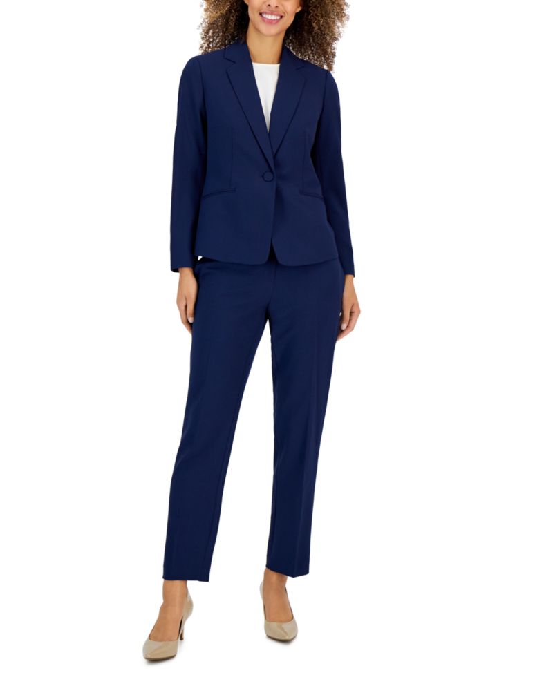 Women's Crepe One-Button 2 Piece Pantsuit