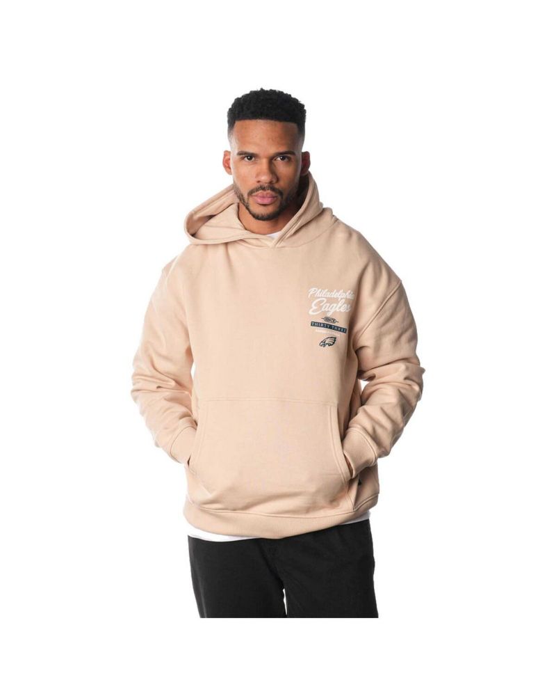 Men's and Women's Cream Philadelphia Eagles Fleece Pullover Hoodie