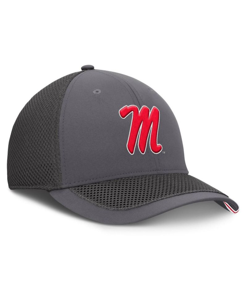 Men's Gray Ole Miss Rebels Clincher Flex Hat