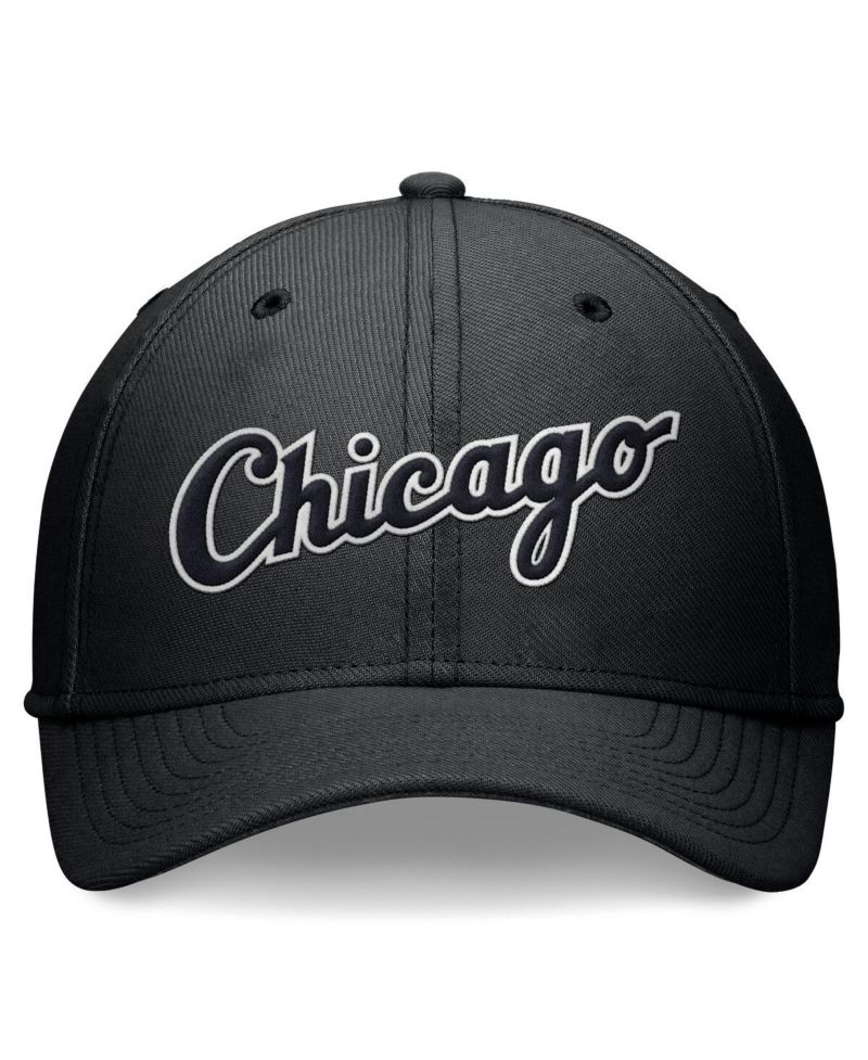Men's Black Chicago White Sox Evergreen Performance Flex Hat
