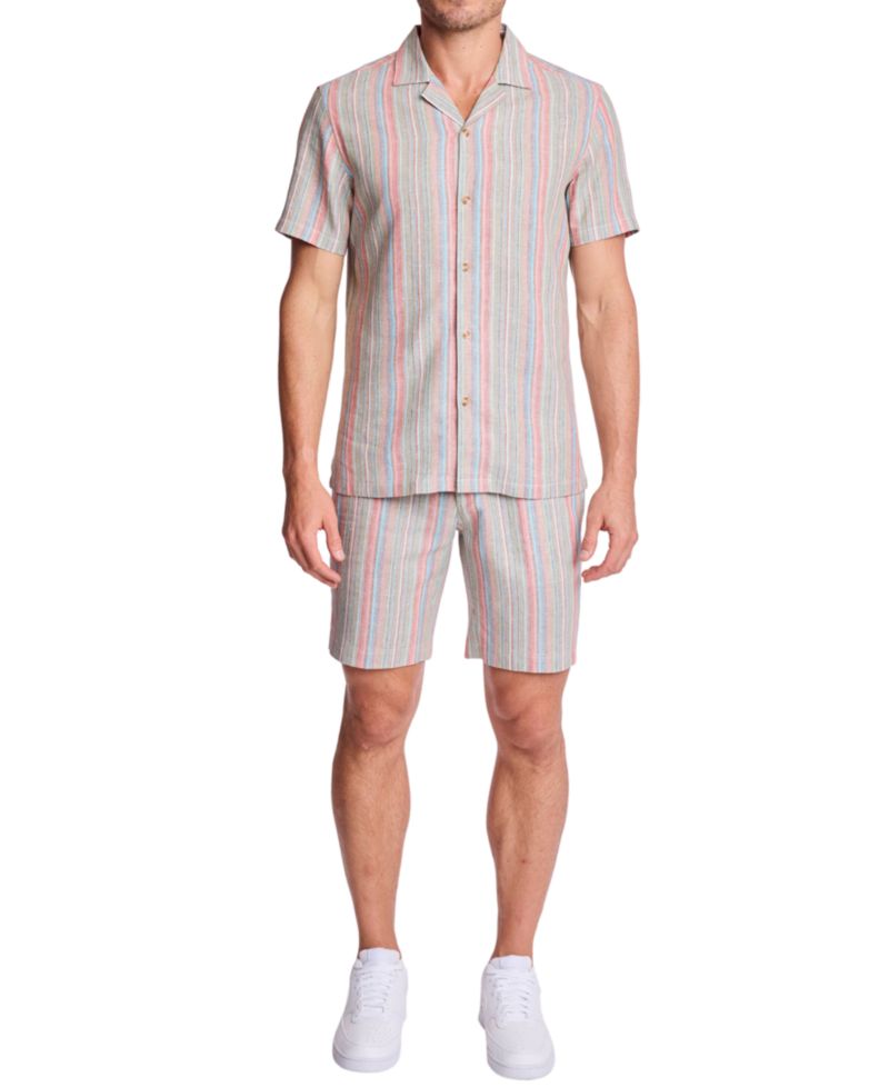 Men's Striped Short-Sleeve Shirt