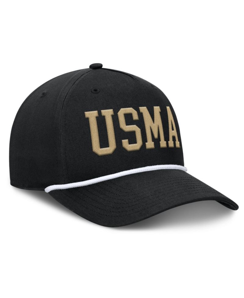 Men's Black Army Black Knights Foul Ball Rope Adjustable Hat