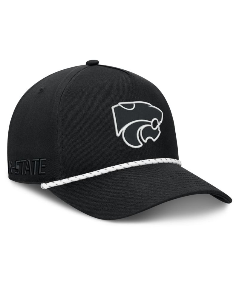 Men's Black Kansas State Wildcats Undertone Rope Adjustable Hat