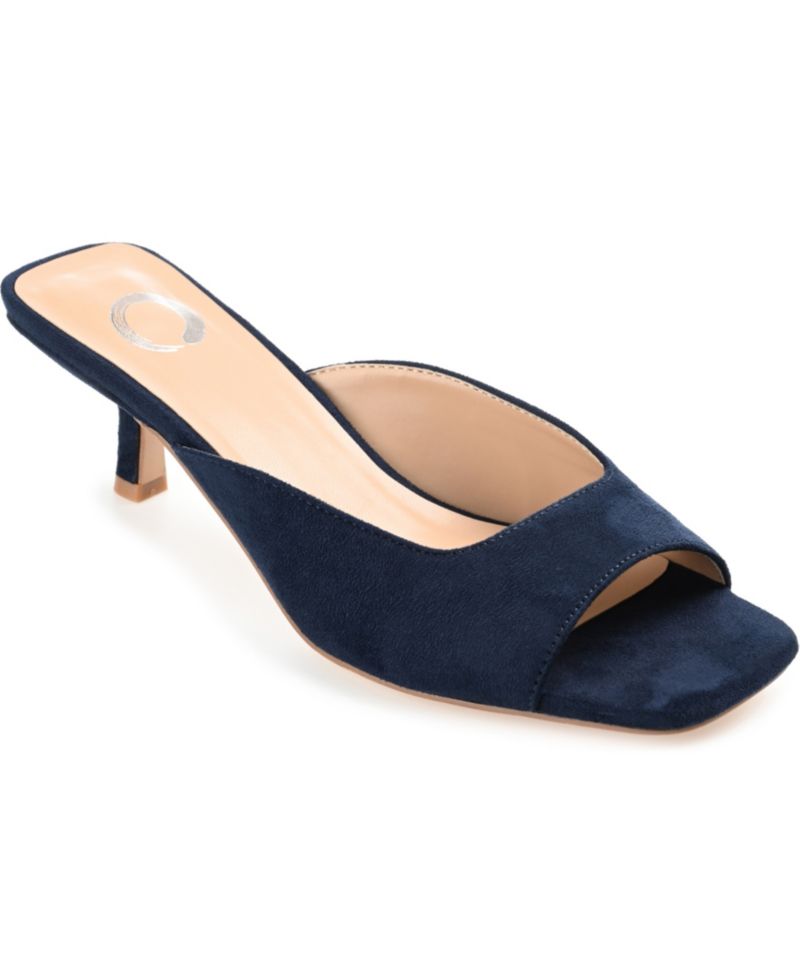 Women's Larna Square Toe Slip On Kitten Heels