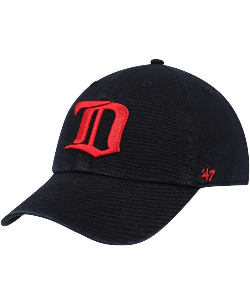 Men's Black Detroit Red Wings Clean Up Adjustable Hat