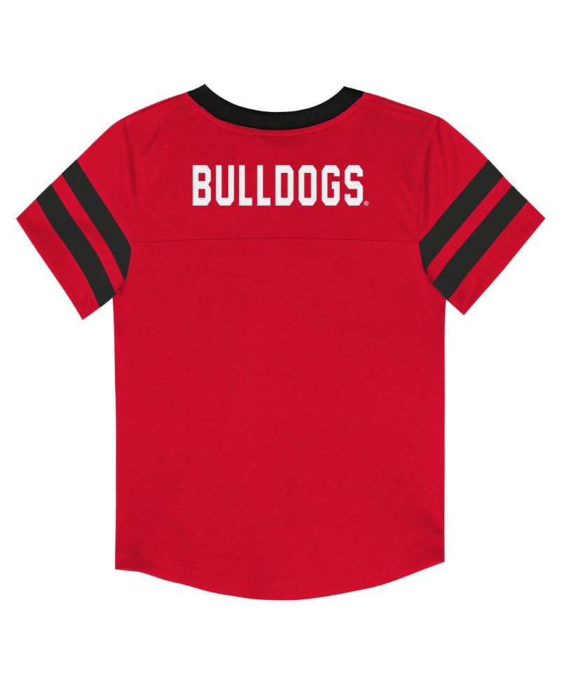 Baby Boys and Girls 2-Piece Red Georgia Bulldogs Team Logo Red Zone Top and Pants Set