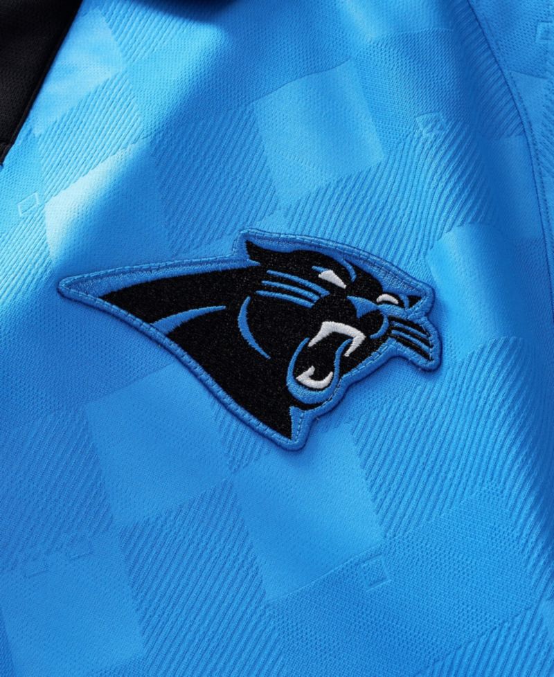 Big Boys and Girls Blue Carolina Panthers Football x Football Collared Fan Jersey