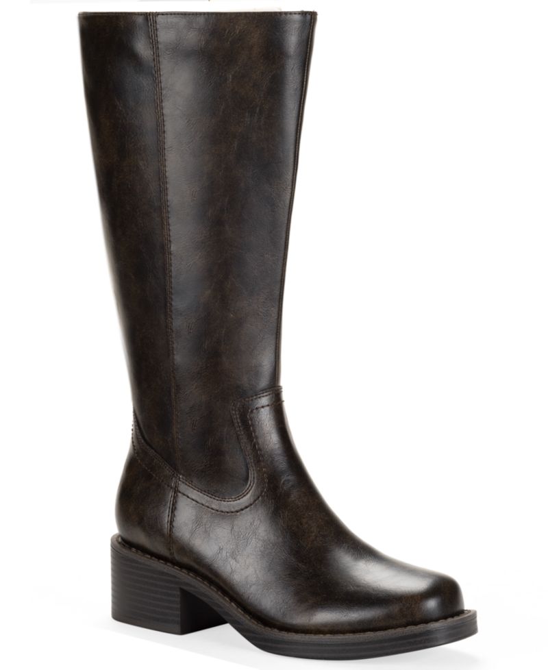Women's Warblerr Square Toe Tall Boots, Created for Macy's, Regular & Wide Calf