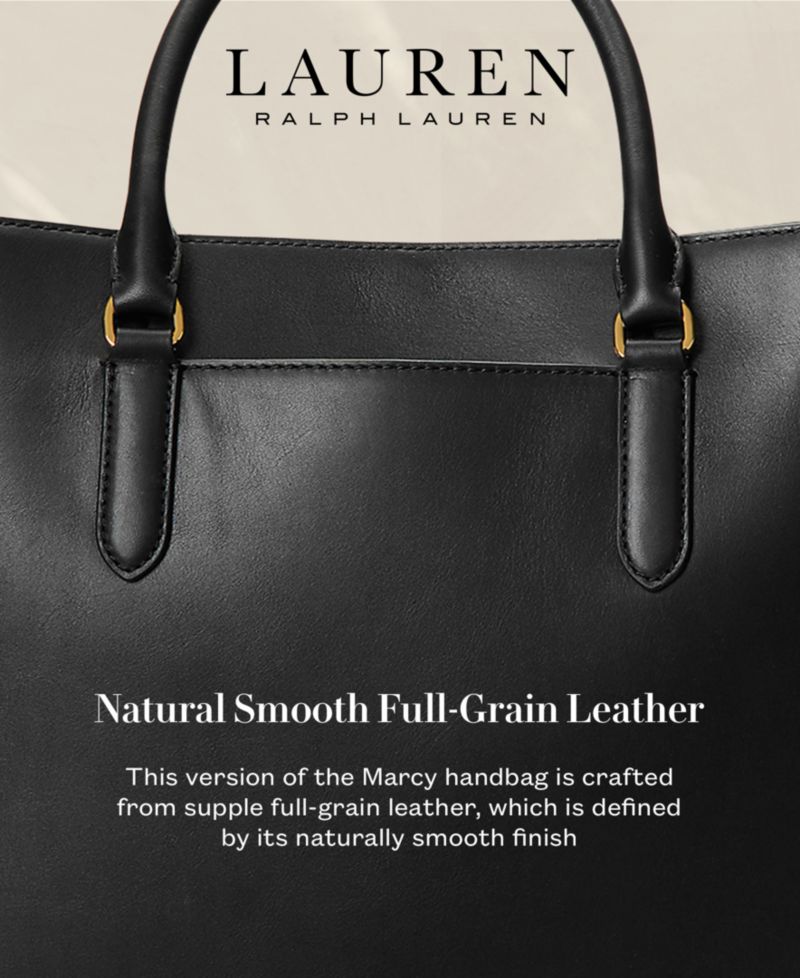 Marcy Full-Grain Leather Large Satchel Bag