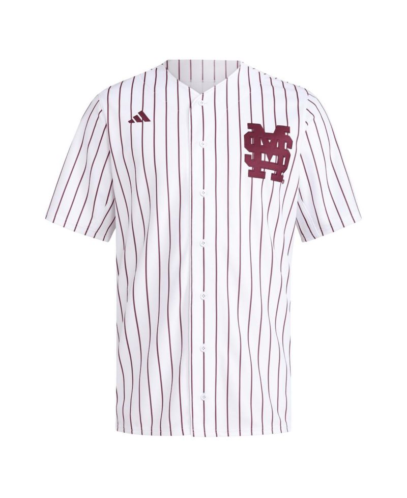 Men's White Mississippi State Bulldogs Replica Baseball Jersey