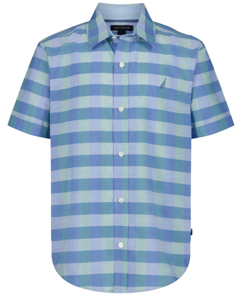 Boys' 8-20 Spring Check Short-Sleeve Woven Shirt