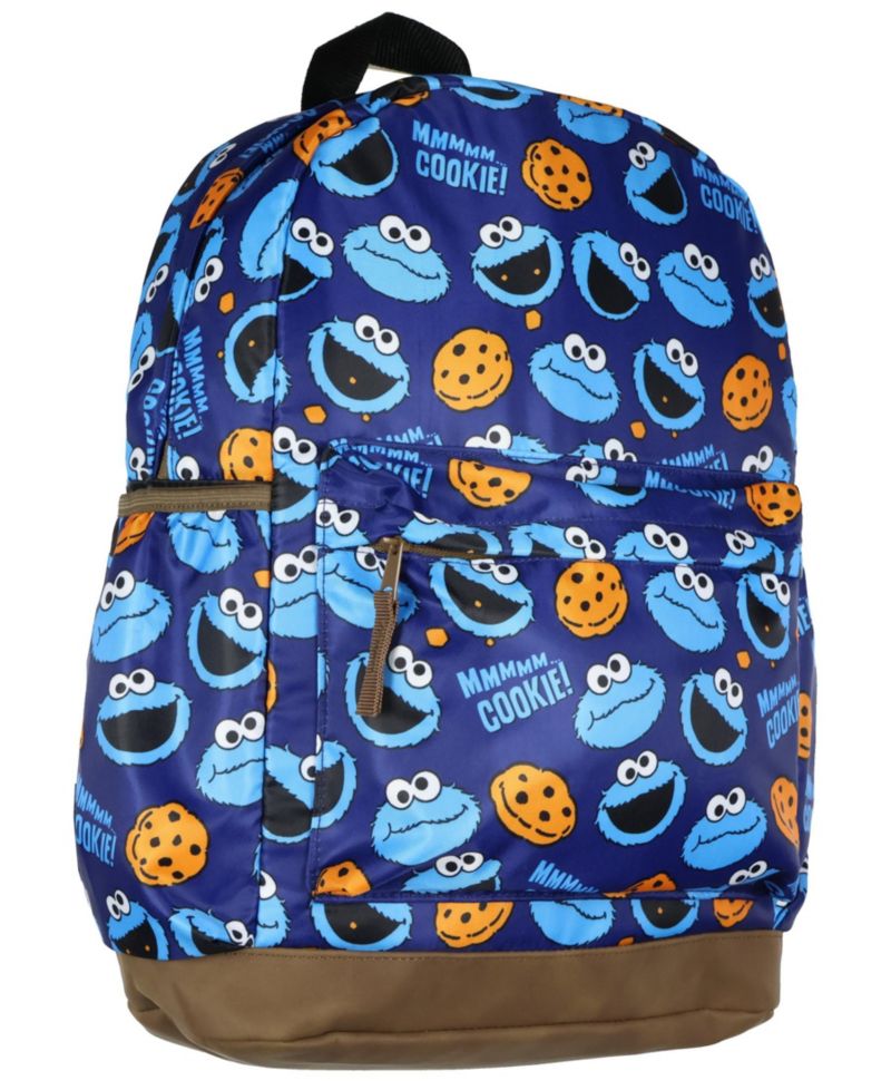 Backpack Cookie Monster All-Over Tossed Print School Book Bag