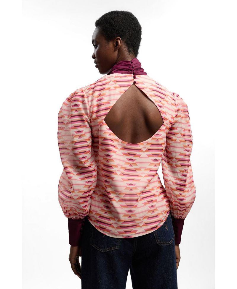 Women's Long Sleeve Pussybow Blouse