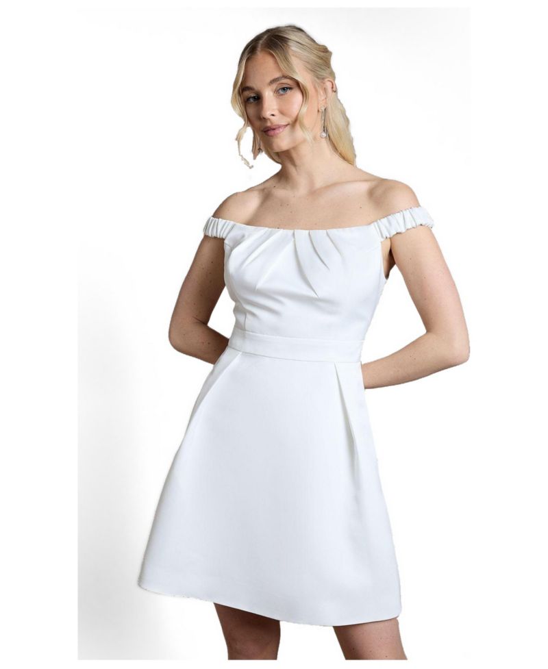 Women's Bardot Bridal Mini Dress
