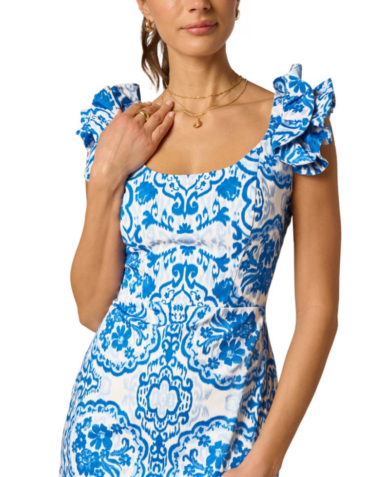 Women's Scoop Neck Midi Dress