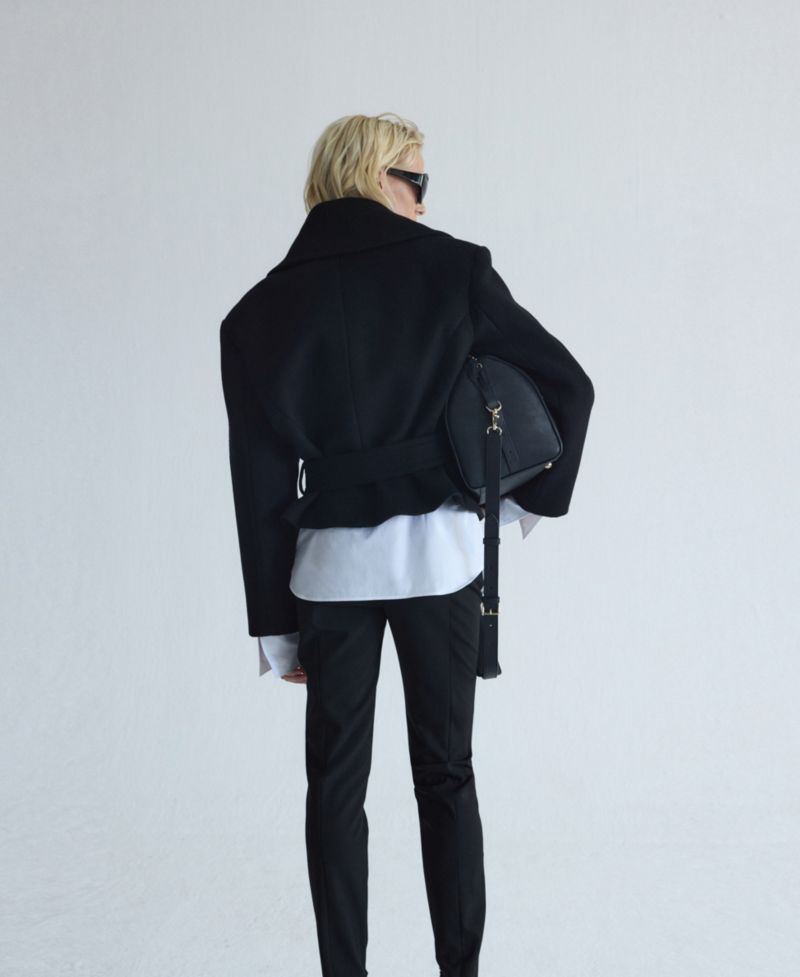 Women's Selection Oversized Wool-Blend Belted Coat