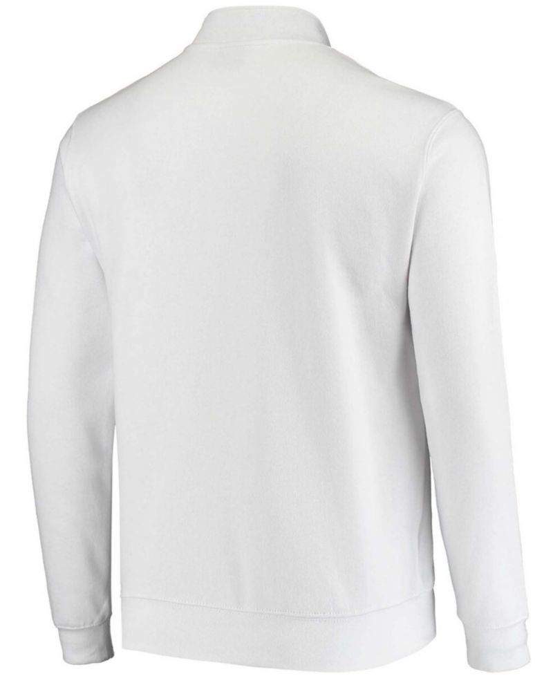 Men's Big and Tall White Kansas Jayhawks Tortugas Logo Quarter-Zip Jacket