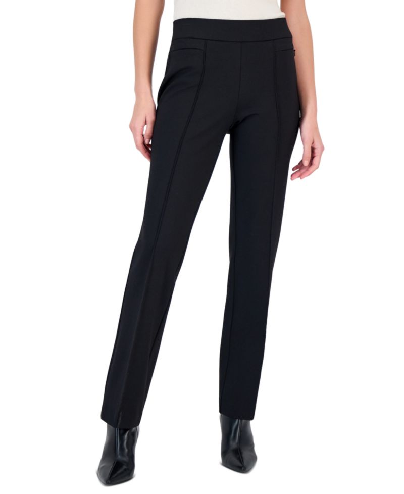 Petite Bootcut Zip-Pocket Pull-On Pants