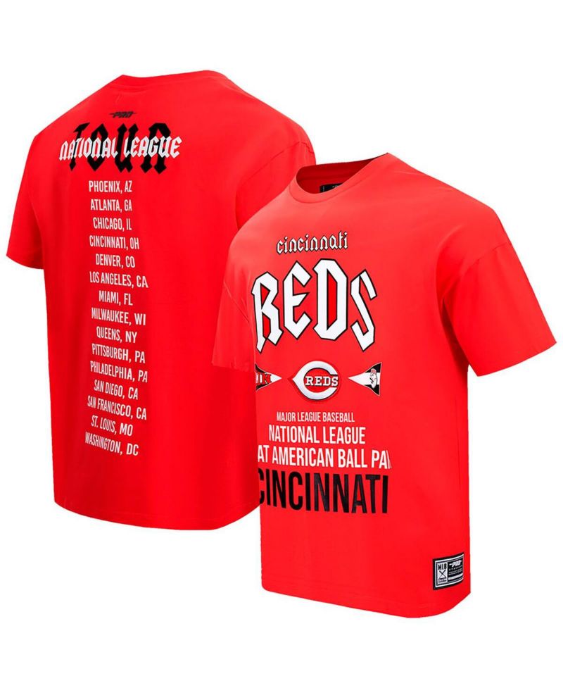 Men's Red Cincinnati Reds Oversized City Tour T-Shirt