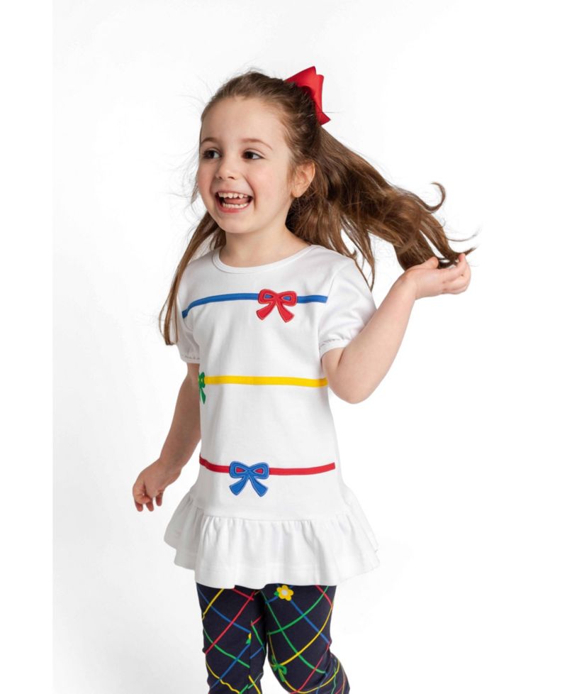Little Girls 2T - 6X Knit Tunic And Printed Capri Leggings