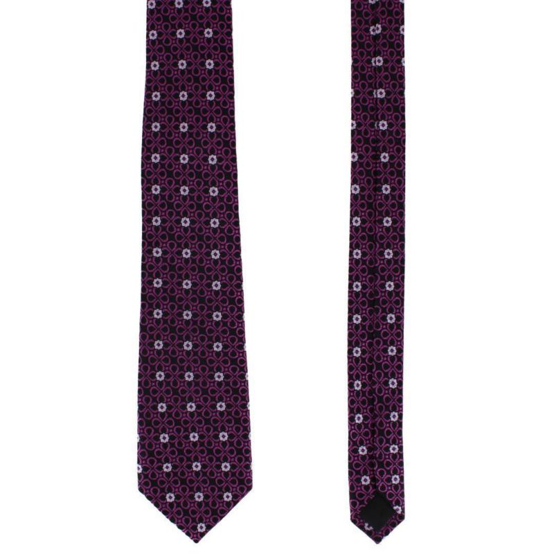 Men's Basil Bubble Floral Business Novelty Silk Necktie