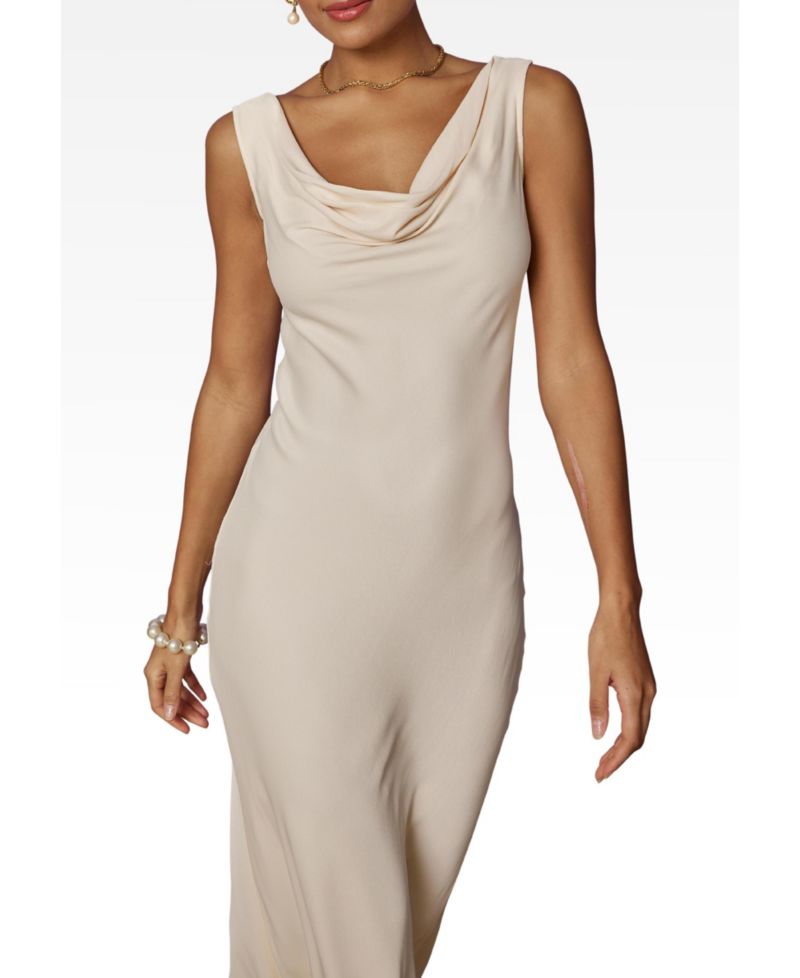 Women's Pandy Satin Cowl Bridesmaid Dress