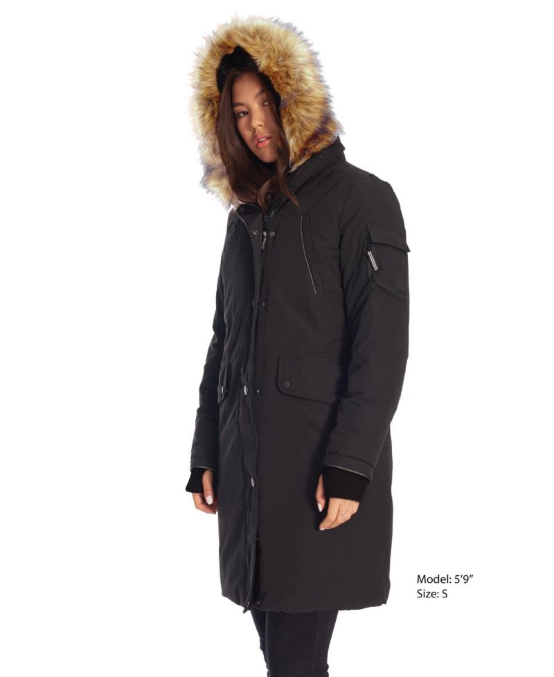 Women's Laurentian | Long Winter Parka with Faux Fur Hood