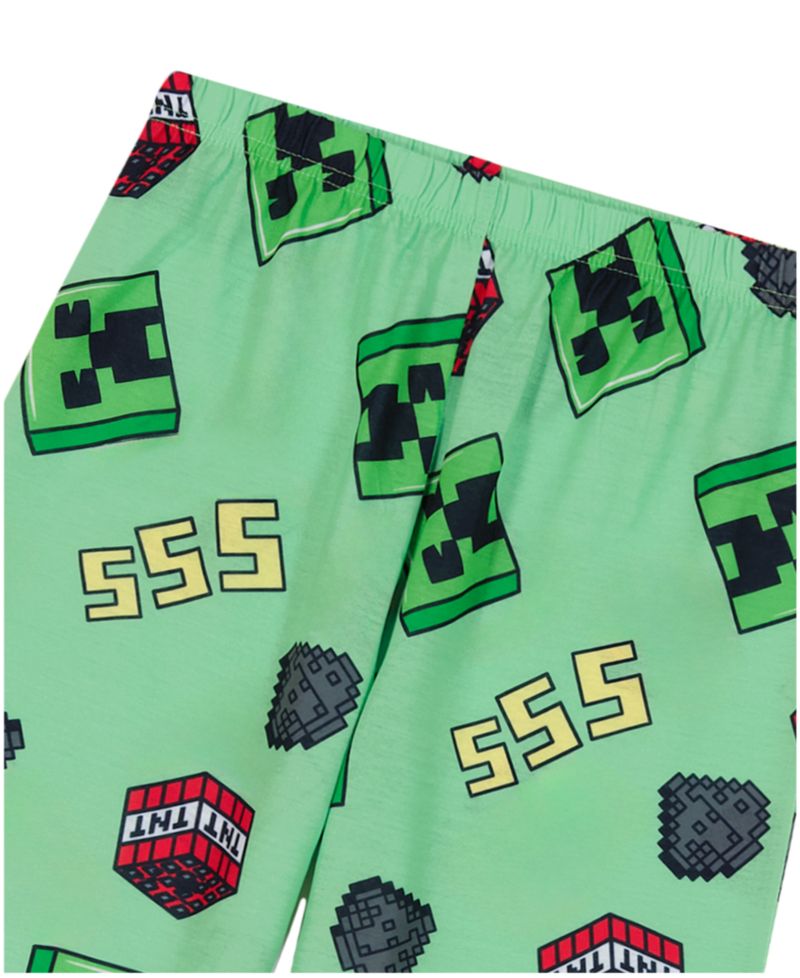 Boys' 6-12 Graphic Short-Sleeve Top, Short and Pants, 3-Piece Pajama Set