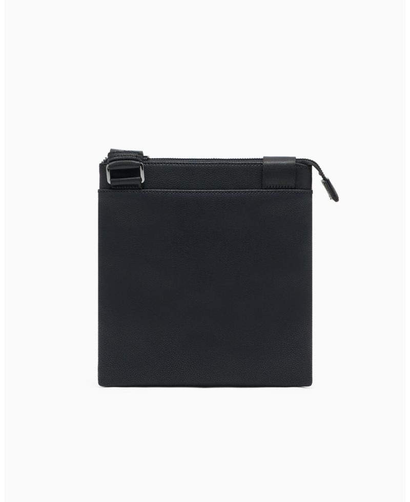Men's Faux-Leather Crossbody Bag