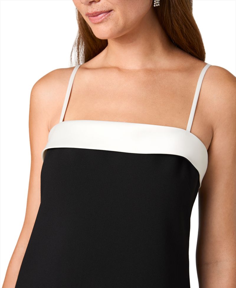 Women's Carey Colorblock Satin Square Neck Slip Dress