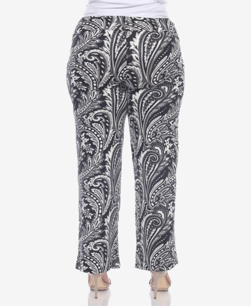 Plus Size Printed Wide Leg Palazzo Pants
