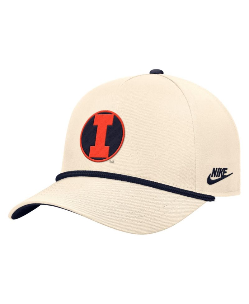 Men's Natural Illinois Fighting Illini Vintage Rope Rise Adjustable Hat