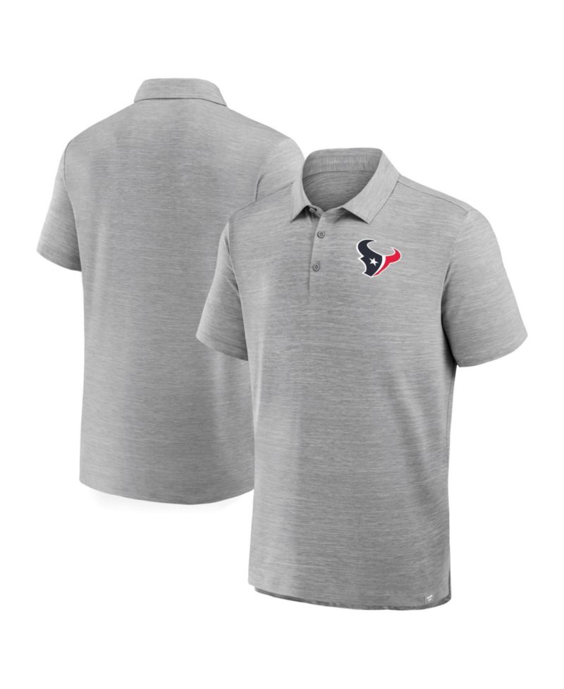 Men's Heather Gray Houston Texans Clutch Polo Shirt