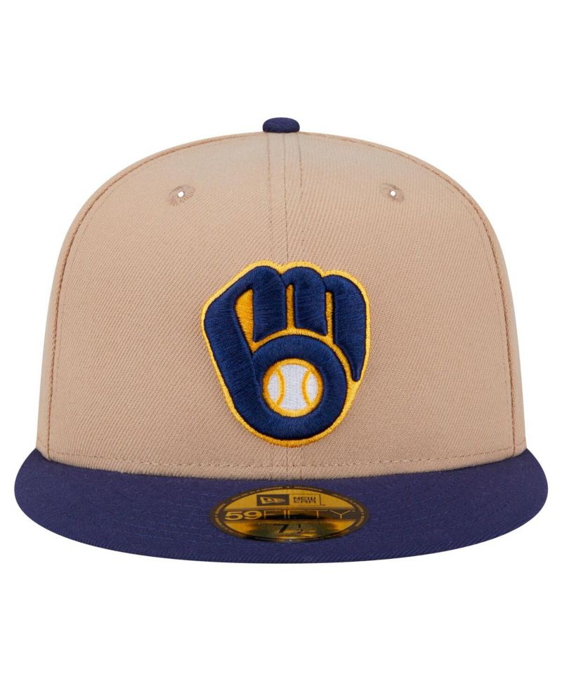 Men's Khaki Milwaukee Brewers 59FIFTY Fitted Hat