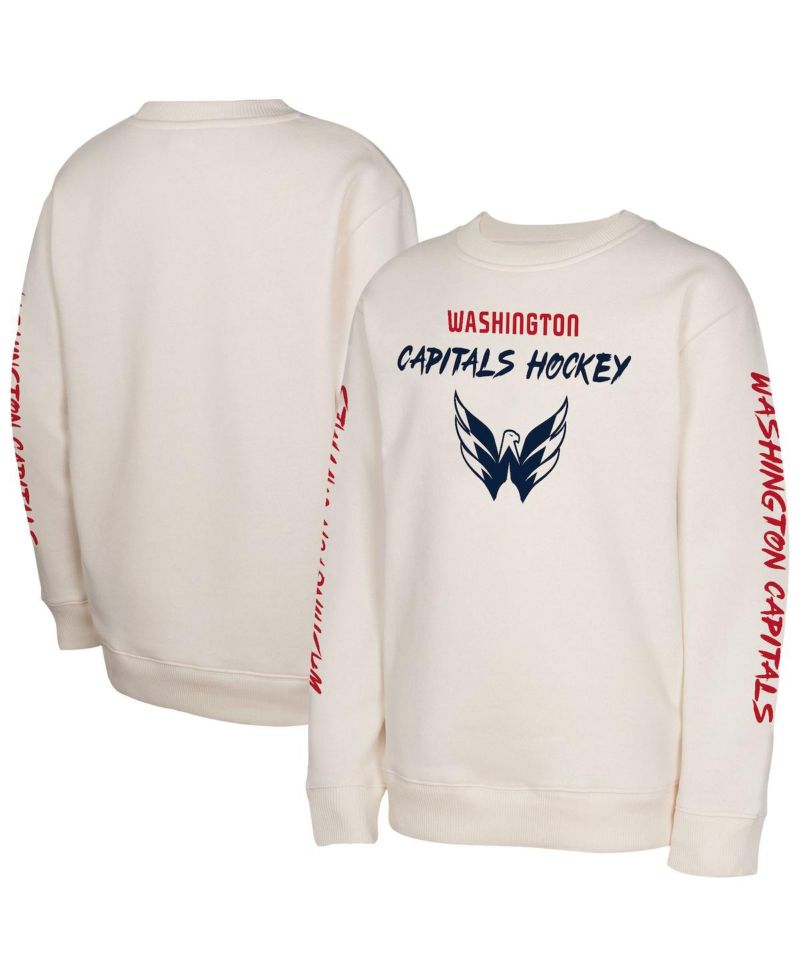 Big Boys and Girls Cream Washington Capitals Star Power Pullover Sweatshirt