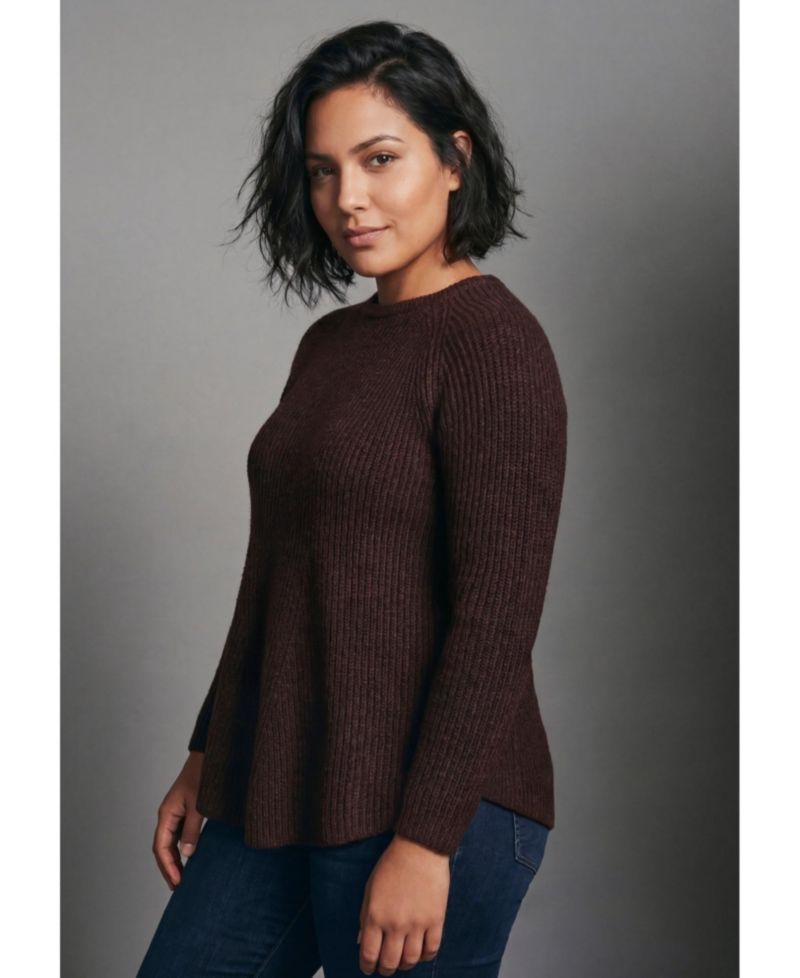 Women's Tia Curved Hem Tunic Sweater