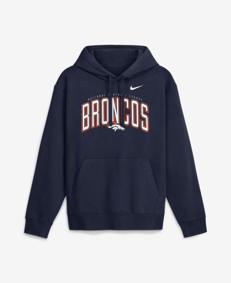 Men's Navy Denver Broncos Expect Victory Club Fleece Pullover Hoodie