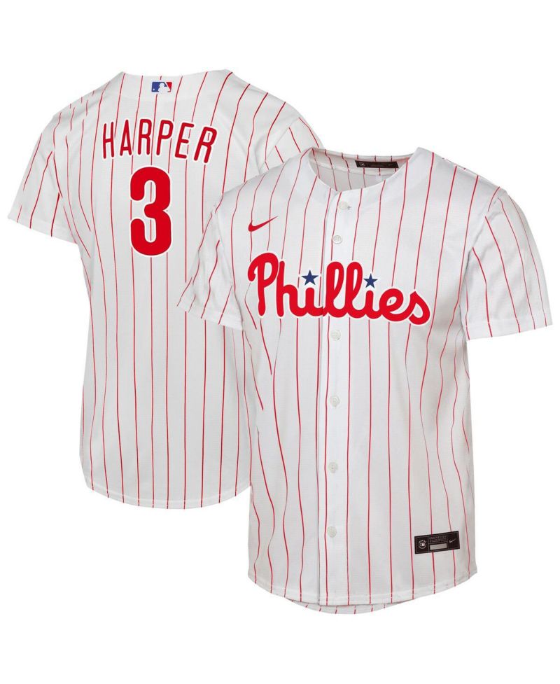 Big Boys and Girls Bryce Harper White Philadelphia Phillies Home Replica Player Jersey
