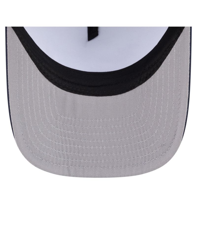 Men's White/Navy New York Yankees Foodie A-Frame 9FIFTY Trucker Snapback Hat