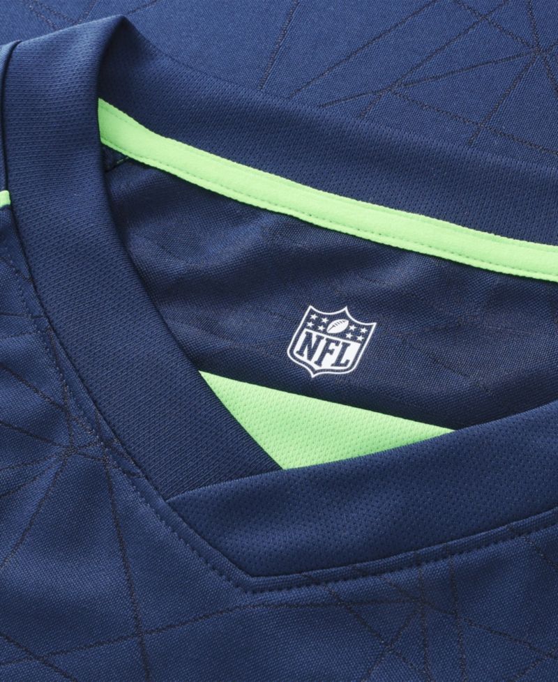 Big Boys and Girls College Navy Seattle Seahawks Football x Football V-Neck Fan Jersey