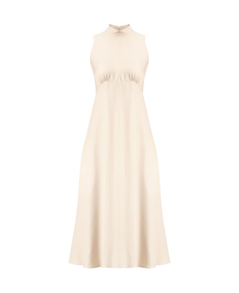 Women's Sleeveless High Neck Midi Dress