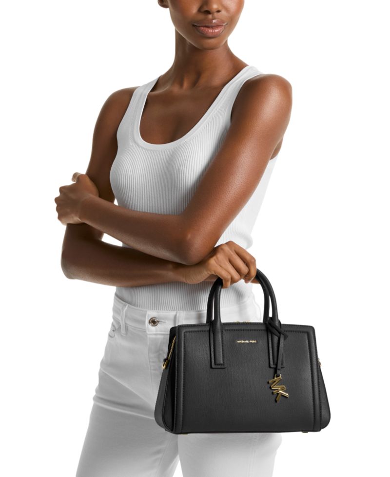 Michael Kors Laila Small Leather Satchel Bag