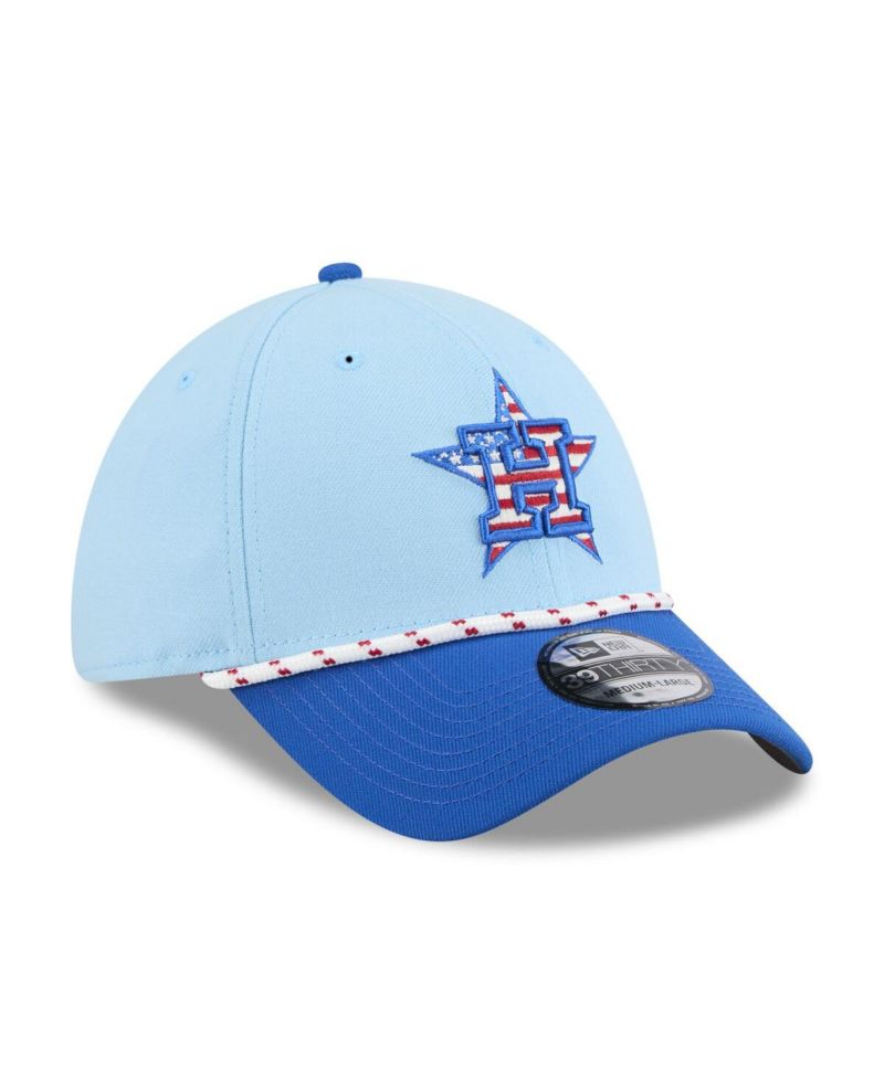 Men's Light Blue/Blue Houston Astros 2025 Fourth of July 39THIRTY Flex Hat