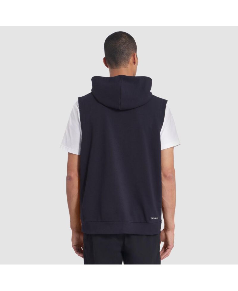 Men's Midnight Blue Los Angeles Rams 2025 Rivalries Collection Standard Issue Sideline Dri-FIT Sleeveless Hoodie