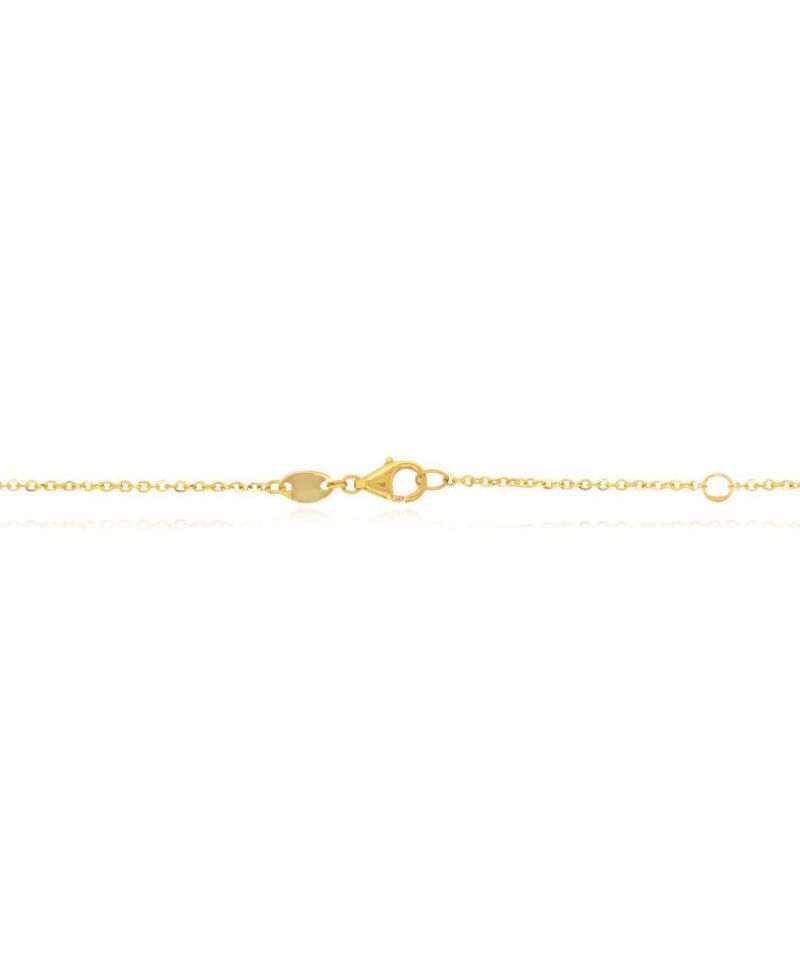 Small Bubblegum Pink Clover Necklace 14K Gold