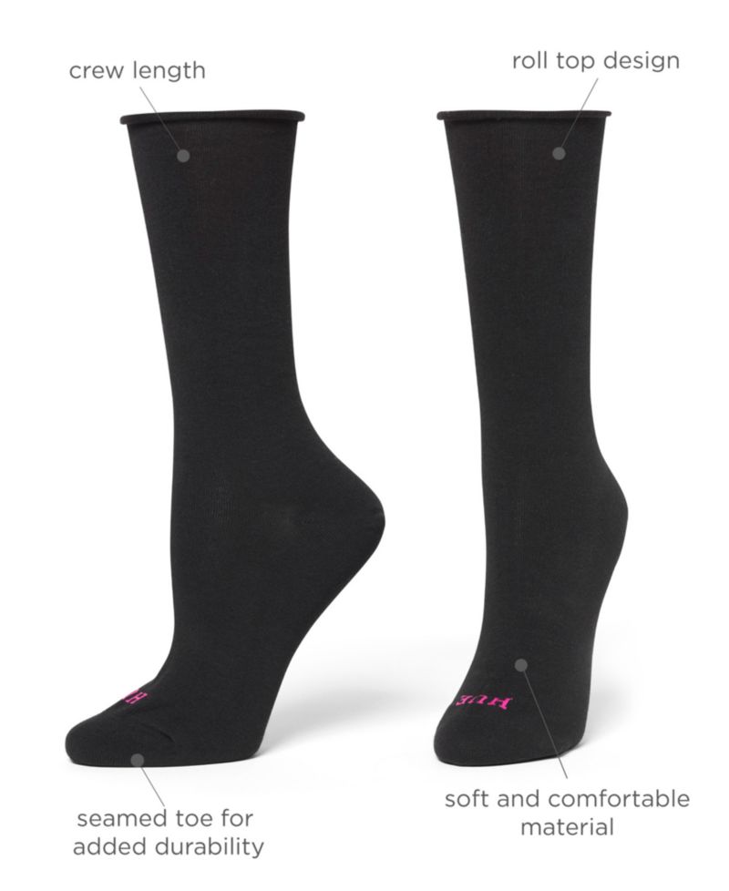 Women's Roll Top Socks 3-Pack U6487MP