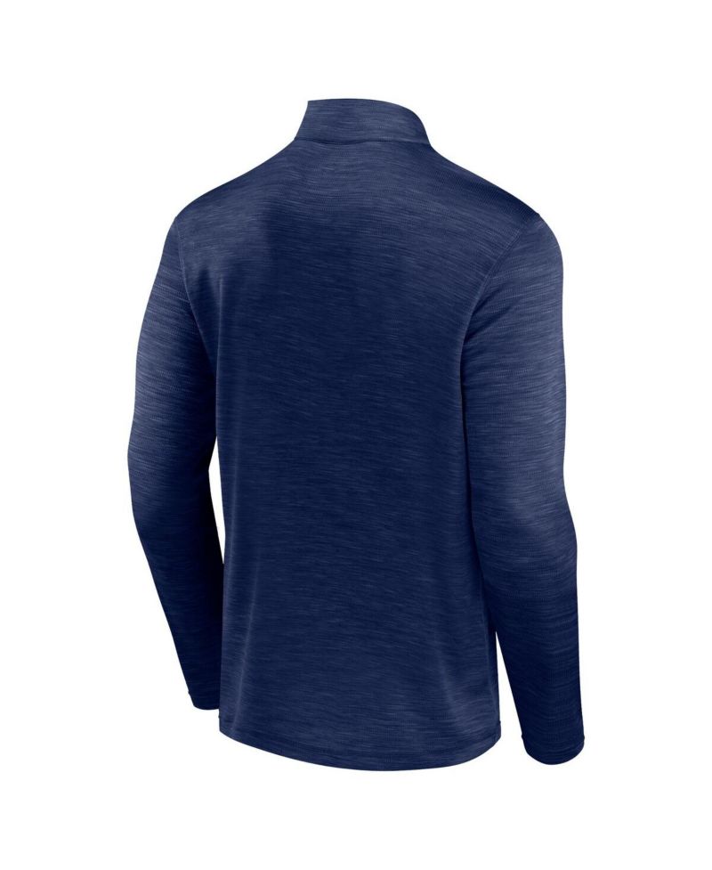 Men's Heather Navy Minnesota Twins Fundamentals Quarter-Zip Pullover