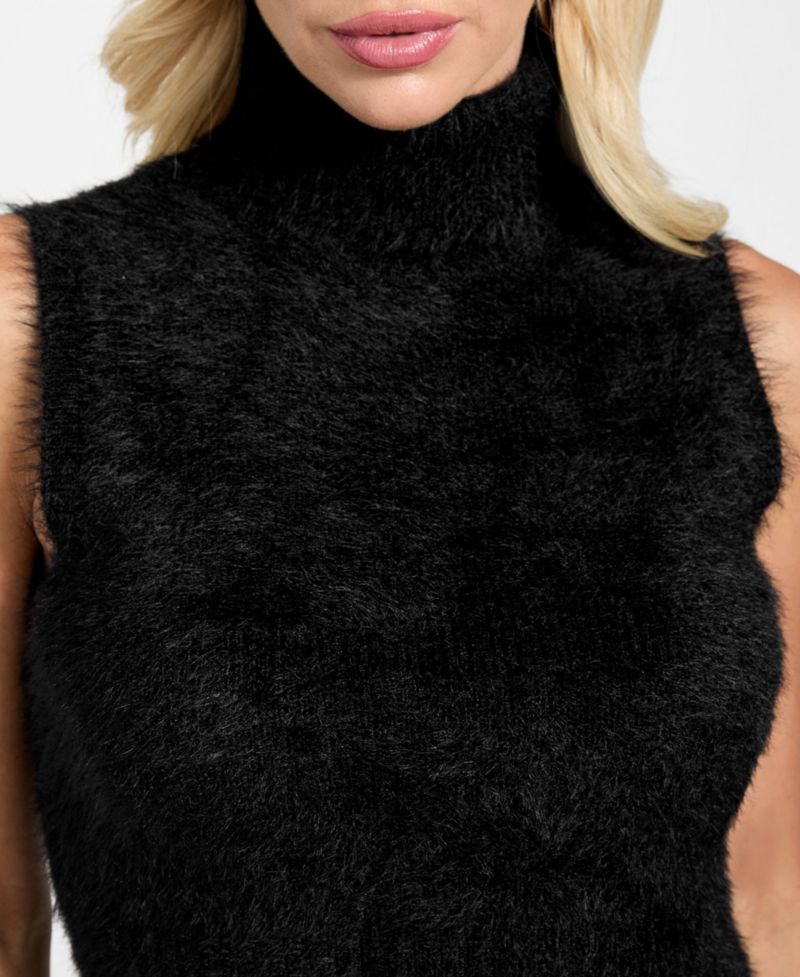 Women's Sleeveless Turtleneck MEI Cropped Sweater