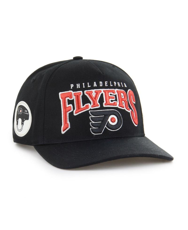 Men's Black Philadelphia Flyers Hard Hat Arch Hitch Adjustable Hat